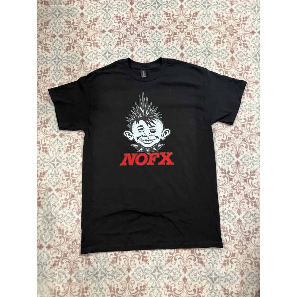 NOFX Punk Rock Graphic T-Shirt Black Gildan Heavy Cotton Mens Medium M
